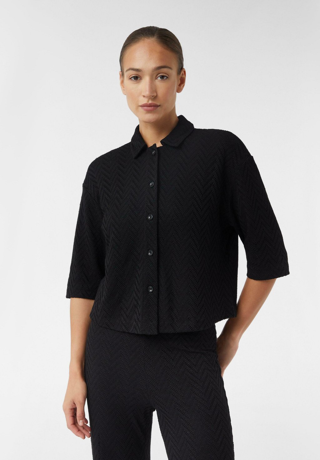 Блузка на пуговицах comma, черный
Блузка на пуговицах comma, черный