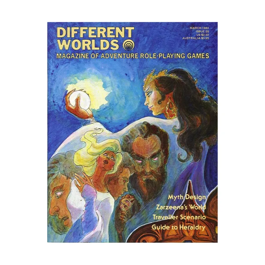 Журнал #20 "Traveller Module - Race for the Specter, D&D Variant - Giving Birth", Different Worlds Magazine 
Журнал #20 "Traveller Module - Race for the Specter, D&D Variant - Giving Birth", Different Worlds Magazine