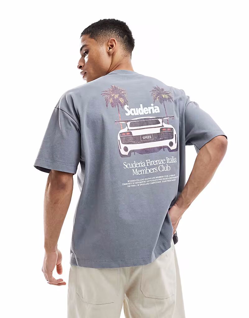 Футболка ASOS DESIGN свободного кроя с изображением автомобиля в сером цвете
Футболка ASOS DESIGN свободного кроя с изображением автомобиля в сером цвете