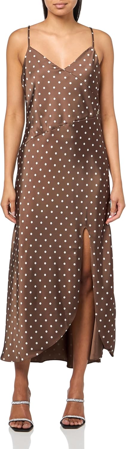 GUESS женское платье-комбинация Cemona без рукавов, Midi Brown Base Dots
GUESS женское платье-комбинация Cemona без рукавов, Midi Brown Base Dots
