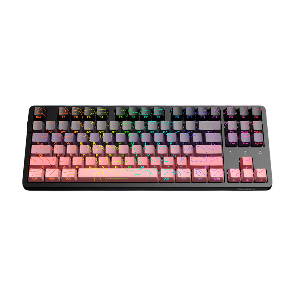 Клавиатура игровая механическая Dareu EK87 Pro, Peach C latte Switch, BlackBerry pink gradient, английская раскладка
Клавиатура игровая механическая Dareu EK87 Pro, Peach C latte Switch, BlackBerry pink gradient, английская раскладка