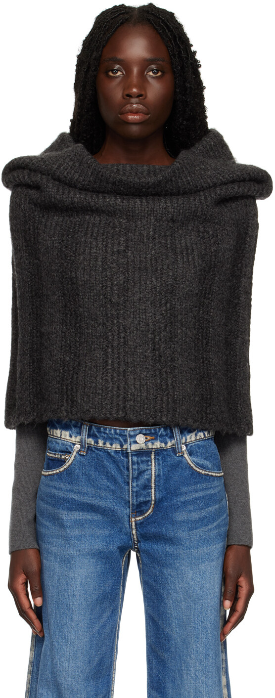 Серый свитер с хомутом We11done
Серый свитер с хомутом We11done