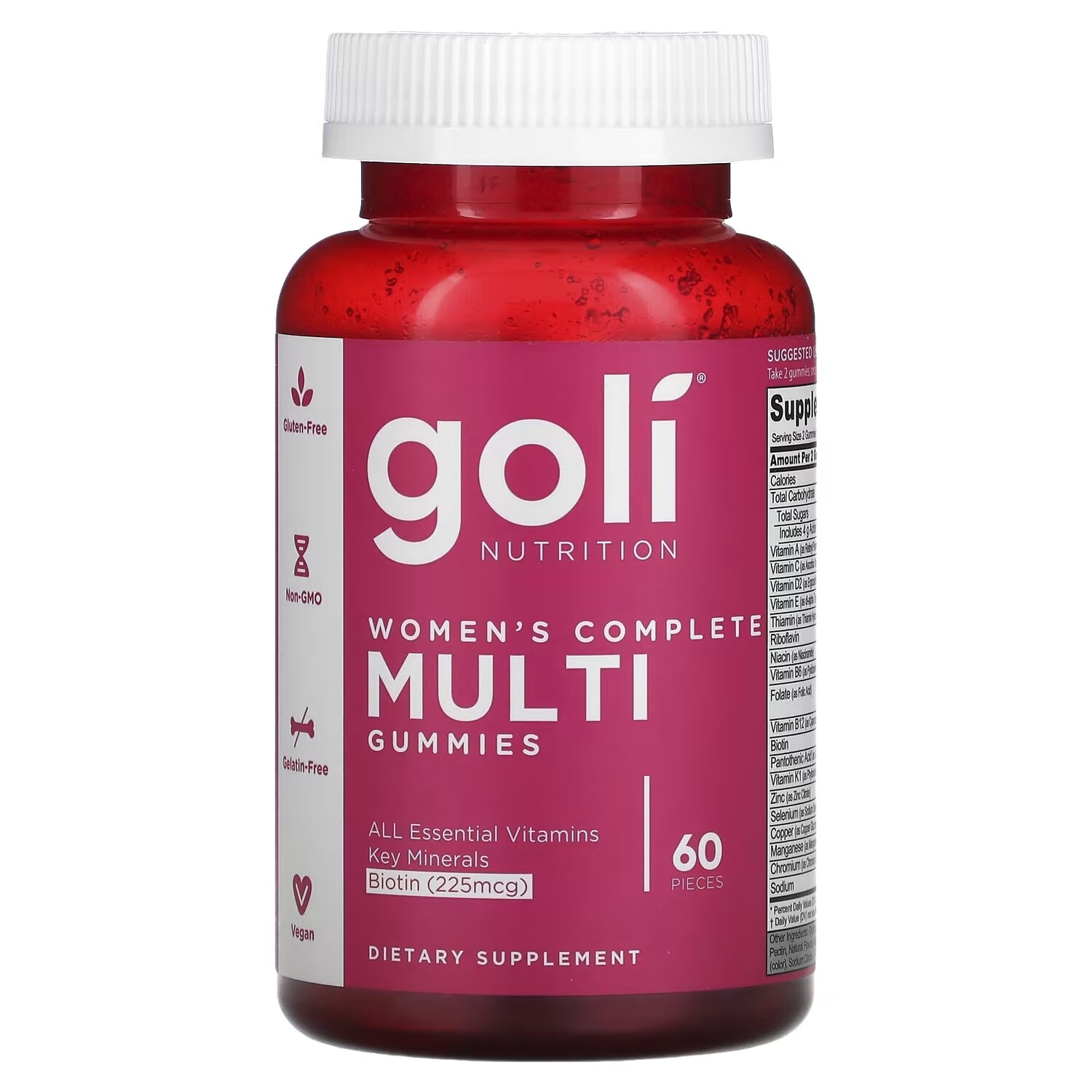 Goli Nutrition Women's Complete Multi Gummies, 60шт 
Goli Nutrition Women's Complete Multi Gummies, 60шт