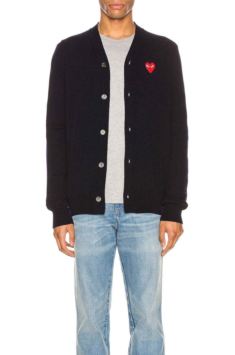 Кардиган Comme des Garçons Lambswool With Red Emblem, темно-синий
Кардиган Comme des Garçons Lambswool With Red Emblem, темно-синий