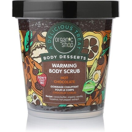 Body Desserts Согревающий скраб для тела «Горячий шоколад» 450 мл с ванилью и какао, Organic Shop
Body Desserts Согревающий скраб для тела «Горячий шоколад» 450 мл с ванилью и какао, Organic Shop