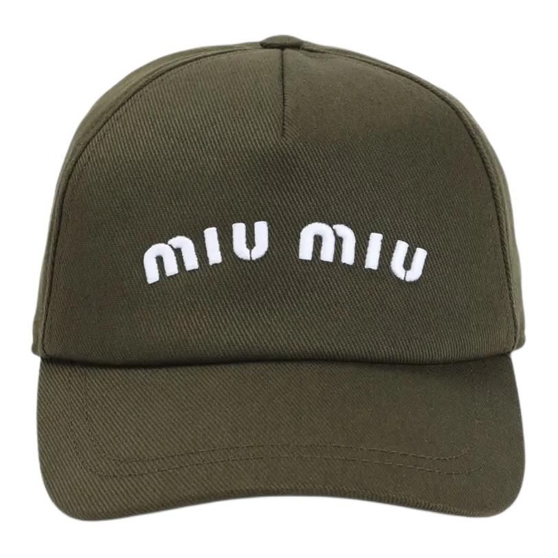 MIU MIU Хлопковая бейсболка женская зеленая, Green
MIU MIU Хлопковая бейсболка женская зеленая, Green
