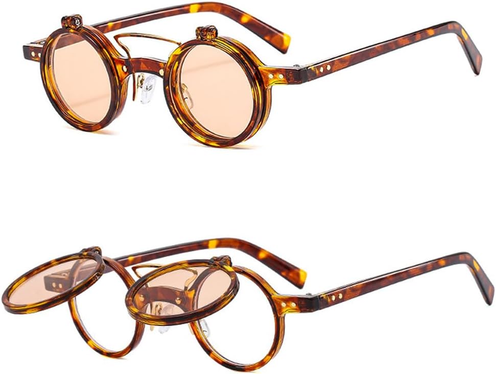 Ретро-панк солнцезащитные очки с двойной откидной крышкой, круглые, для женщин и мужчин, с леопардовым принтом, защитой от УФ-излучения UV400 и заклепками generic, Leopard Champagne
Ретро-панк солнцезащитные очки с двойной откидной крышкой, круглые, для женщин и мужчин, с леопардовым принтом, защитой от УФ-излучения UV400 и заклепками generic, Leopard Champagne