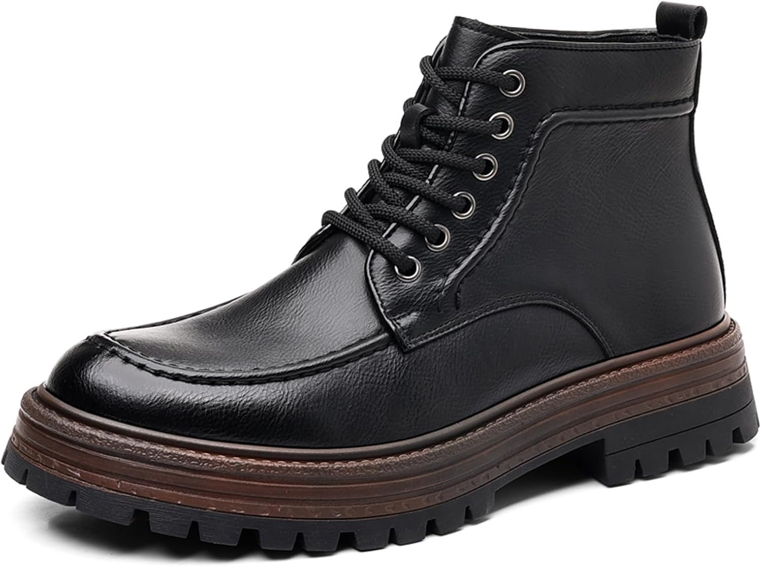 Мужские кожаные массивные ботинки-чукка на платформе с круглым носком, шнуровкой, утепленные мехом, с рифленой подошвой, водонепроницаемые, противоскользящие, оксфорды, ботильоны в стиле ретро, модные мотоциклетные Ptnoka, черный
Мужские кожаные массивные ботинки-чукка на платформе с круглым носком, шнуровкой, утепленные мехом, с рифленой подошвой, водонепроницаемые, противоскользящие, оксфорды, ботильоны в стиле ретро, модные мотоциклетные Ptnoka, черный