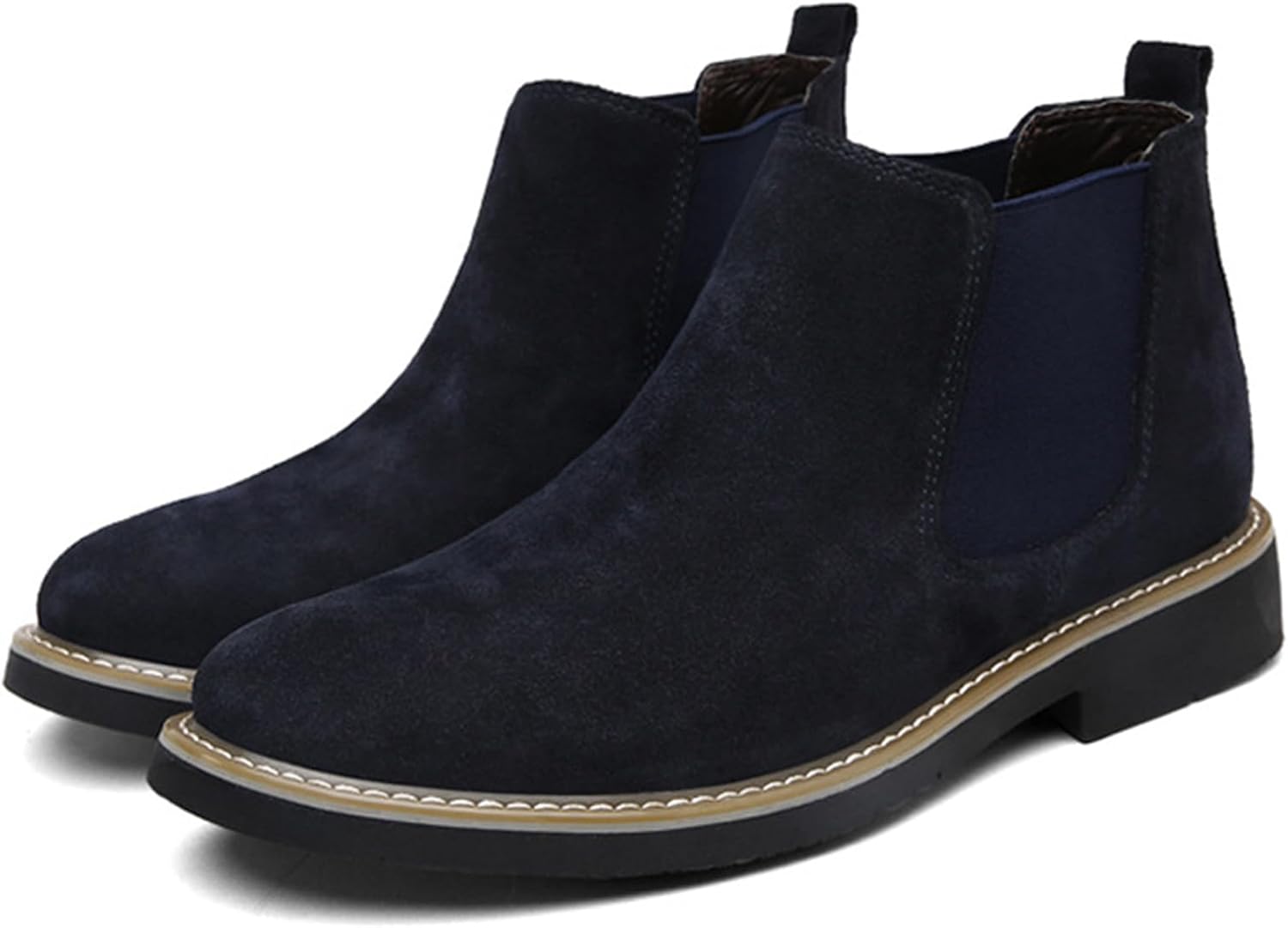 Мужские замшевые челси NVBUKE с модным округлым носком, массивным каблуком, противоскользящие деловые короткие ботинки на липучке в ретро стиле, синий
Мужские замшевые челси NVBUKE с модным округлым носком, массивным каблуком, противоскользящие деловые короткие ботинки на липучке в ретро стиле, синий