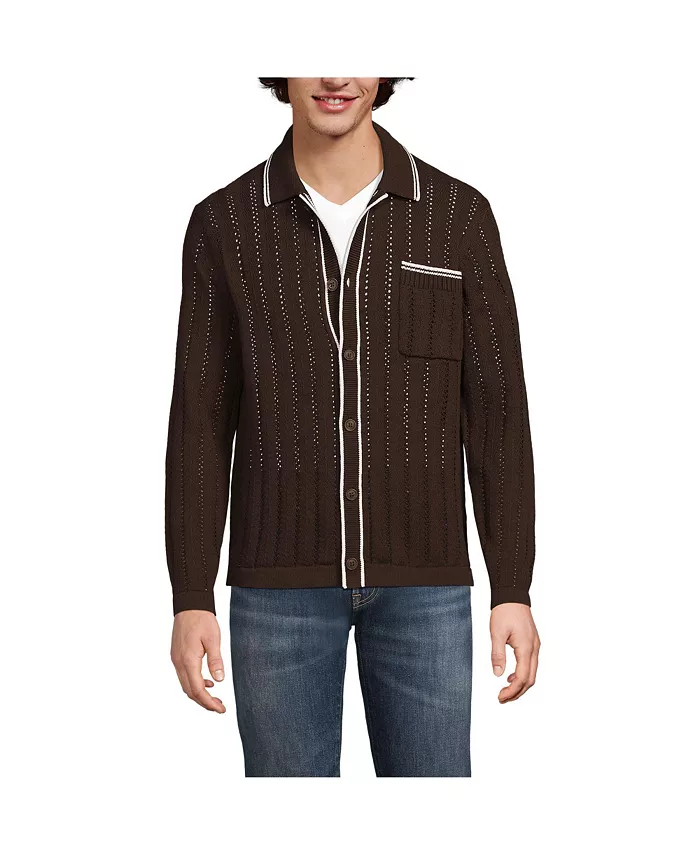 Мужской летний кардиган-поло на пуговицах с длинным рукавом Lands' End, коричневый
Мужской летний кардиган-поло на пуговицах с длинным рукавом Lands' End, коричневый