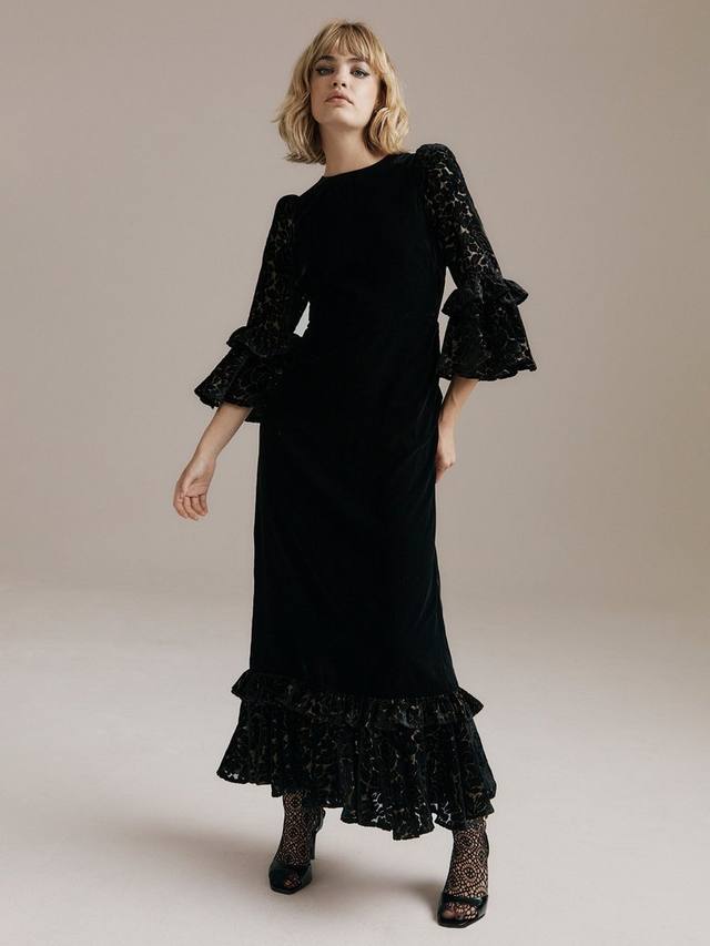 Роза Devoré бархатное макси-платье Queens of archive, Black
Роза Devoré бархатное макси-платье Queens of archive, Black