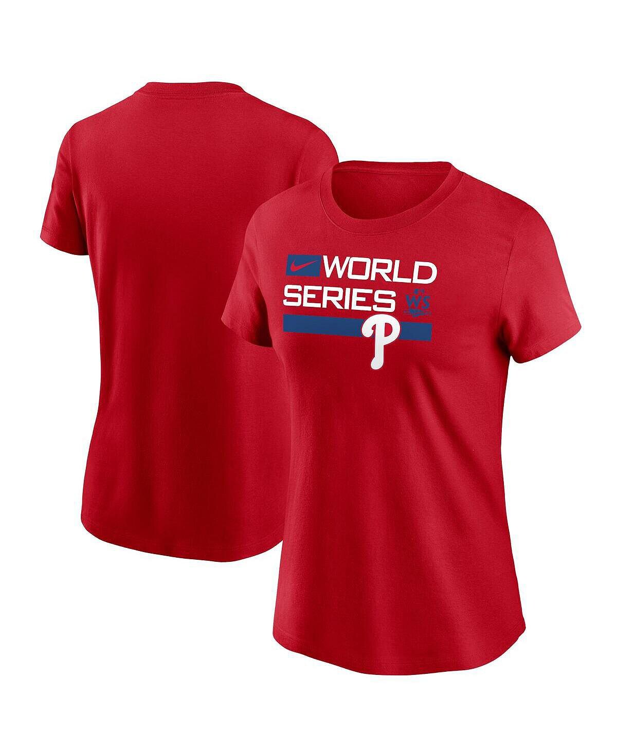 Женская красная футболка philadelphia phillies 2022 world series authentic collection dugout Nike, красный
Женская красная футболка philadelphia phillies 2022 world series authentic collection dugout Nike, красный