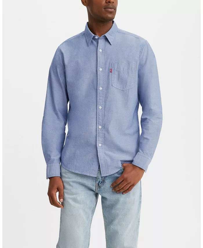 Мужская классическая рубашка с длинным рукавом и одним карманом Regular Fit Levi's, синий
Мужская классическая рубашка с длинным рукавом и одним карманом Regular Fit Levi's, синий
