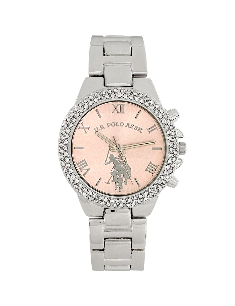 Часы U.S. Polo Assn Ladies Silver Embellished With Pink Face, серебристый
Часы U.S. Polo Assn Ladies Silver Embellished With Pink Face, серебристый