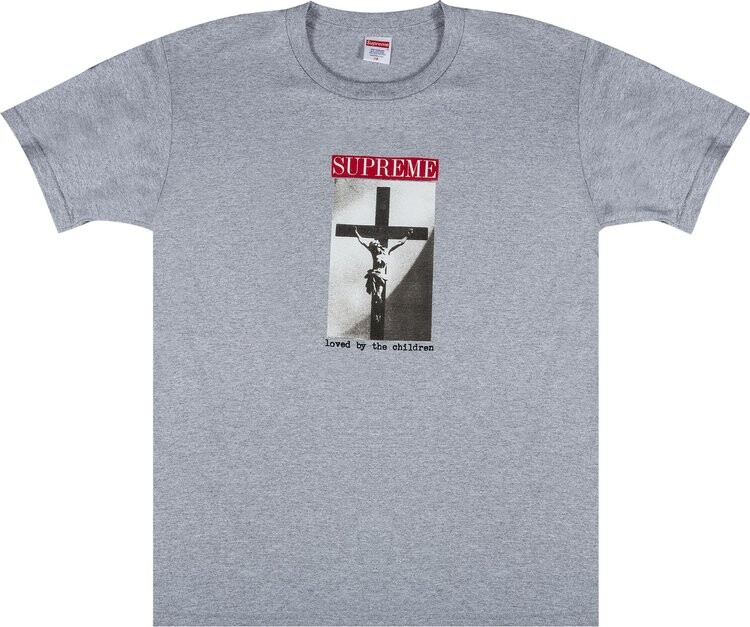 Футболка Supreme Loved By The Children Tee 'Heather Grey', серый 
Футболка Supreme Loved By The Children Tee 'Heather Grey', серый