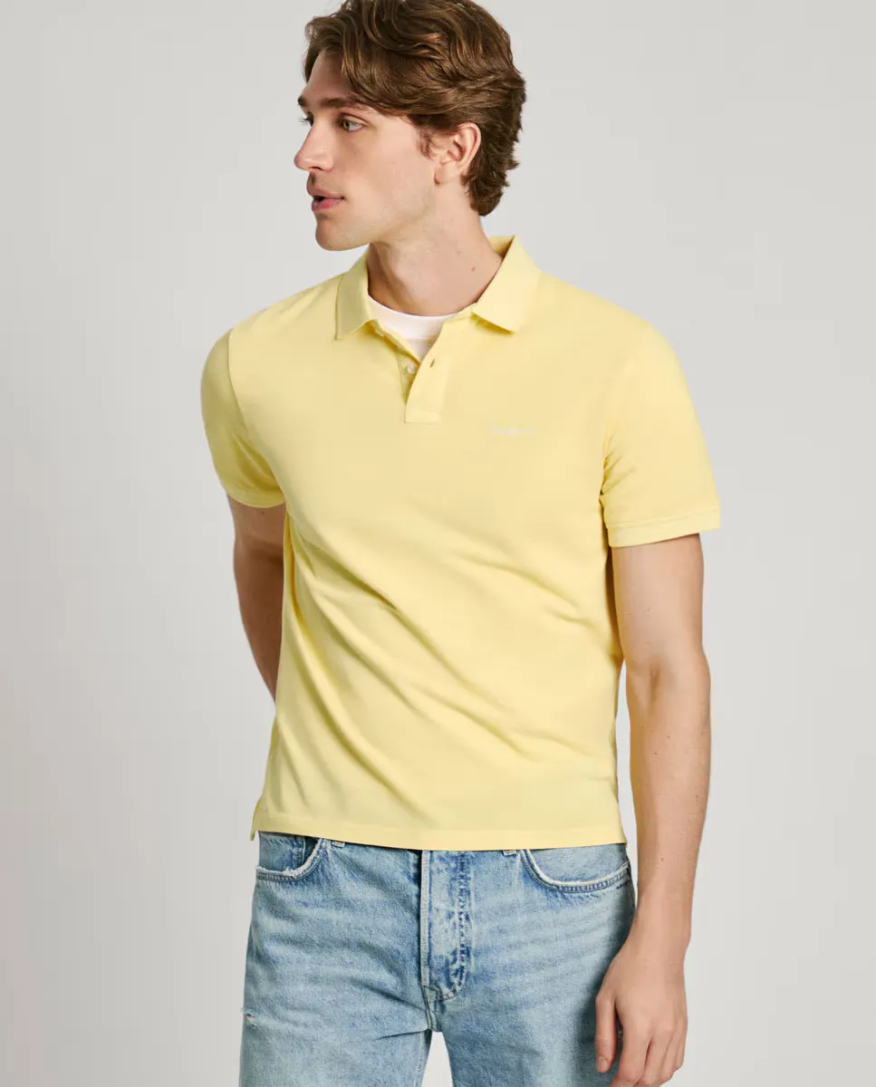 Мужская рубашка-поло из пике с короткими рукавами и вышитым логотипом Pepe Jeans, желтый
Мужская рубашка-поло из пике с короткими рукавами и вышитым логотипом Pepe Jeans, желтый