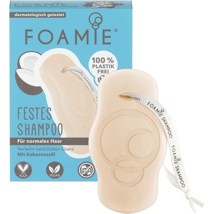 Твердый шампунь с кокосовым маслом для нормальных и вьющихся волос 80 г 100% веганский и без пластика, Foamie
Твердый шампунь с кокосовым маслом для нормальных и вьющихся волос 80 г 100% веганский и без пластика, Foamie