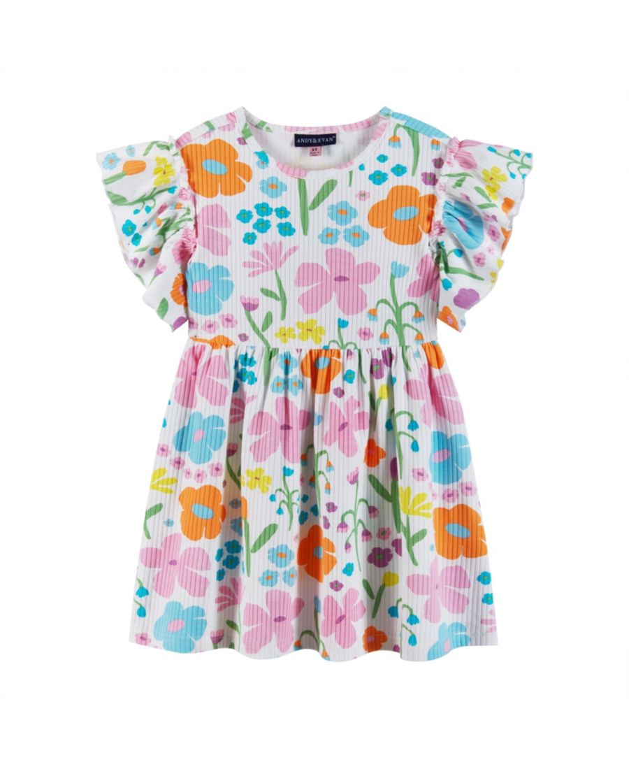 Детское белое трикотажное платье с цветочным принтом для девочек Andy & Evan, White
Детское белое трикотажное платье с цветочным принтом для девочек Andy & Evan, White