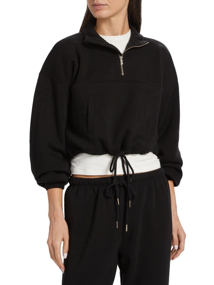 Укороченный флисовый свитер-карго с полумолнией Stellae Dux, черный
Укороченный флисовый свитер-карго с полумолнией Stellae Dux, черный