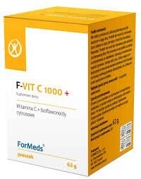 Formeds, F-Vit C 1000+ (порошок витамина С), 63 г
Formeds, F-Vit C 1000+ (порошок витамина С), 63 г