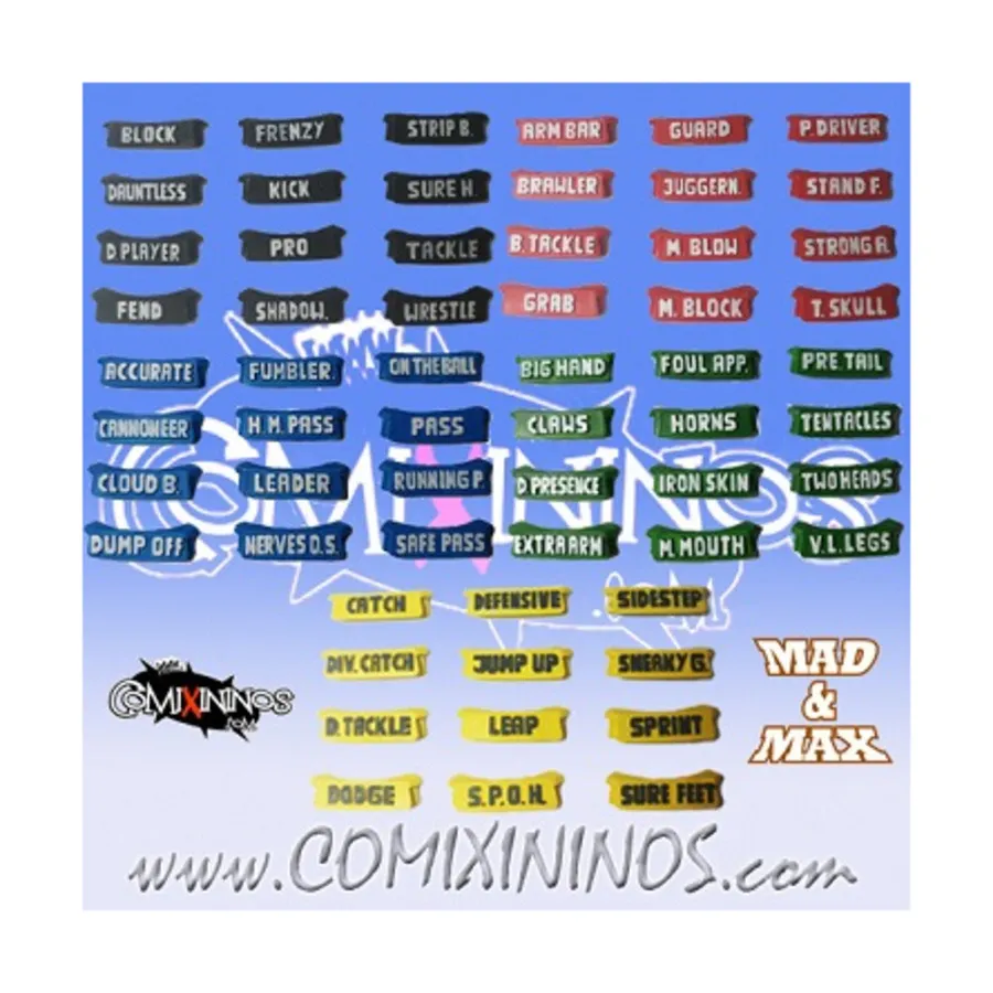 Полный набор маркеров высших навыков, Fantasy Football Miniatures - Accessories (28mm)
Полный набор маркеров высших навыков, Fantasy Football Miniatures - Accessories (28mm)