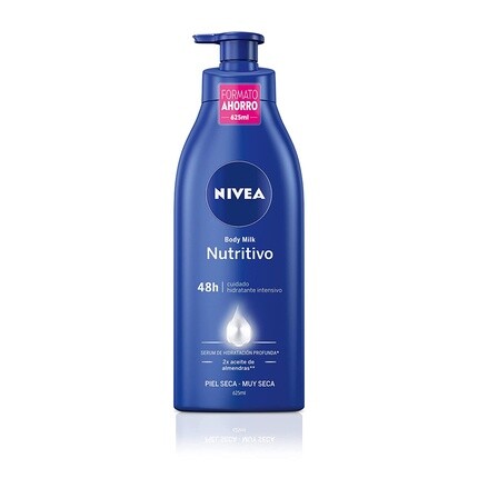 NIVEA Nutritive Body Milk 48H Глубоко увлажняющий лосьон для тела с миндальным маслом 625 мл
NIVEA Nutritive Body Milk 48H Глубоко увлажняющий лосьон для тела с миндальным маслом 625 мл
