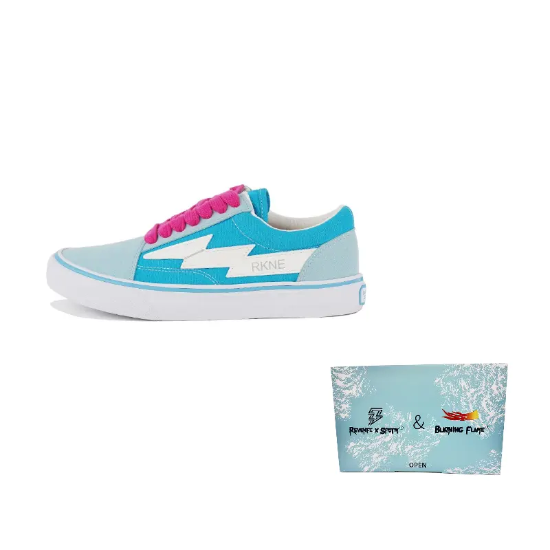 BURNING FLAME REVENFE X SPOTM Износостойкие и легкие низкие кеды на текстильной подошве унисекс - Молниеносный небесно-голубой, цвет Lightning Sky Blue 
BURNING FLAME REVENFE X SPOTM Износостойкие и легкие низкие кеды на текстильной подошве унисекс - Молниеносный небесно-голубой, цвет Lightning Sky Blue
