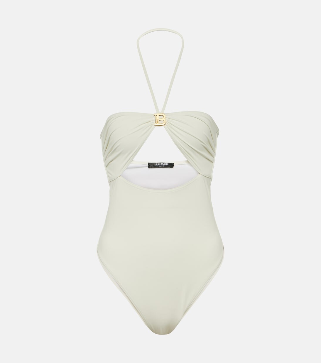 Купальник с вырезом логотипа Balmain, белый
Купальник с вырезом логотипа Balmain, белый