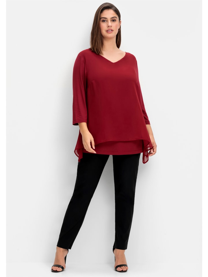 Блузка-рубашка рубиново-красного цвета sheego
Блузка-рубашка рубиново-красного цвета sheego