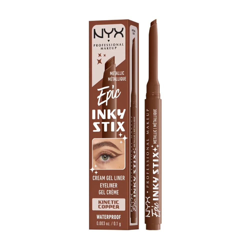 Кремово-гелевая водостойкая подводка для глаз Nyx Professional Makeup Epic Inky Stix, Kinetic Copper, 0.1 г
Кремово-гелевая водостойкая подводка для глаз Nyx Professional Makeup Epic Inky Stix, Kinetic Copper, 0.1 г