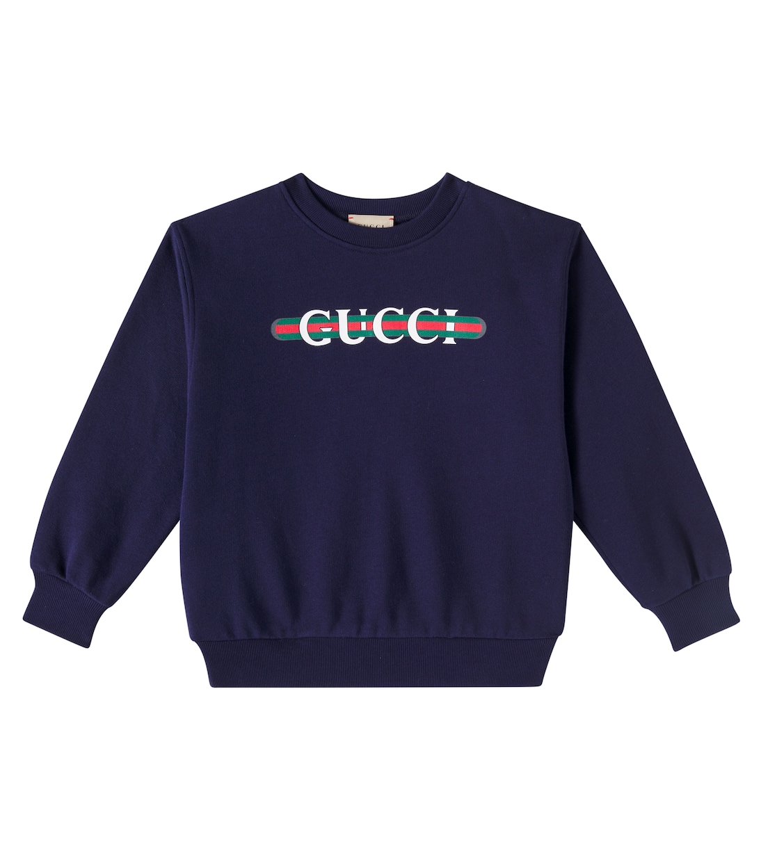 Хлопковый джерси свитшот с логотипом Web Stripe Gucci Kids, Dark Night Sky/Mc
Хлопковый джерси свитшот с логотипом Web Stripe Gucci Kids, Dark Night Sky/Mc