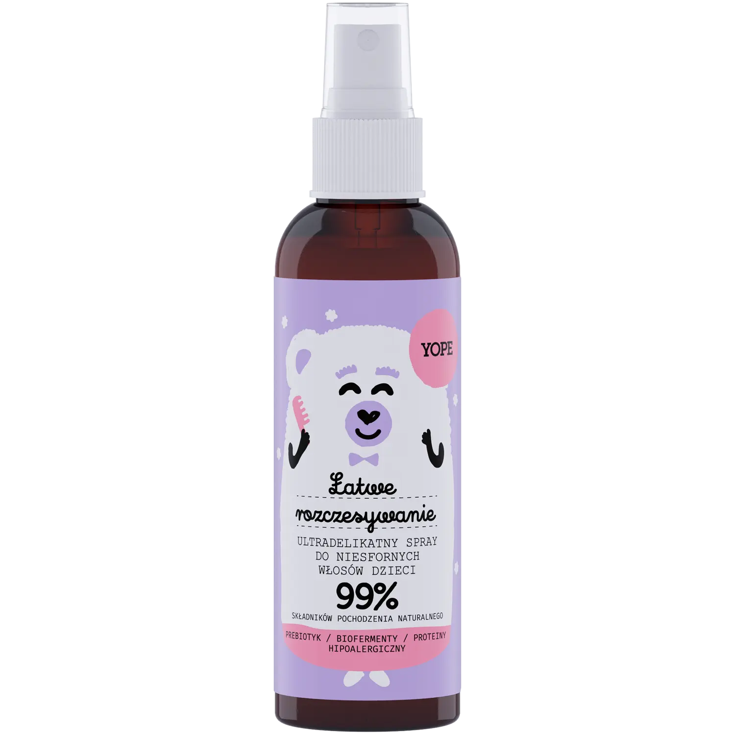 Yope ультраделикатный спрей для волос для детей, 100 мл
Yope ультраделикатный спрей для волос для детей, 100 мл