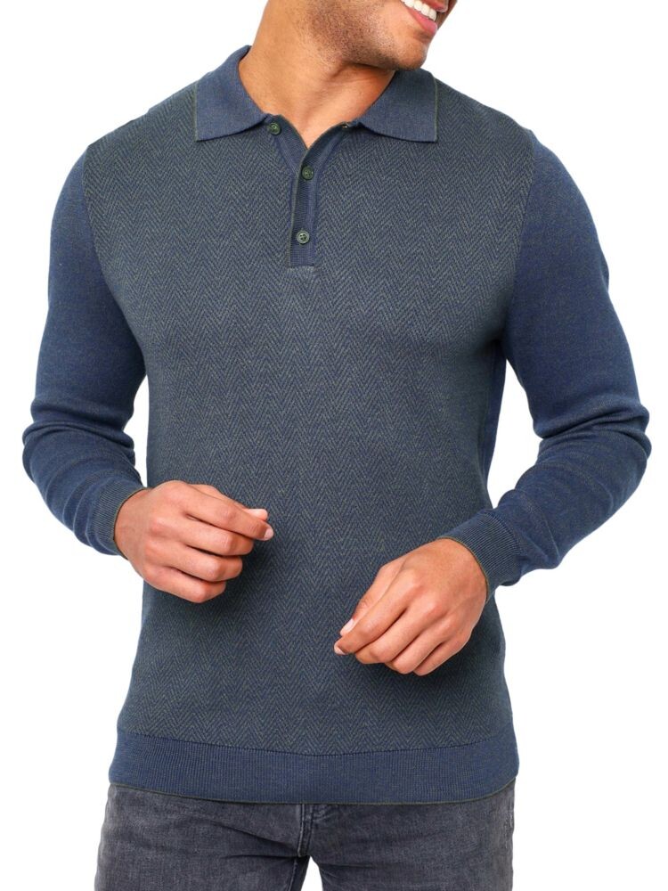 Поло с длинными рукавами и узором «елочка» Vellapais, зеленый
Поло с длинными рукавами и узором «елочка» Vellapais, зеленый