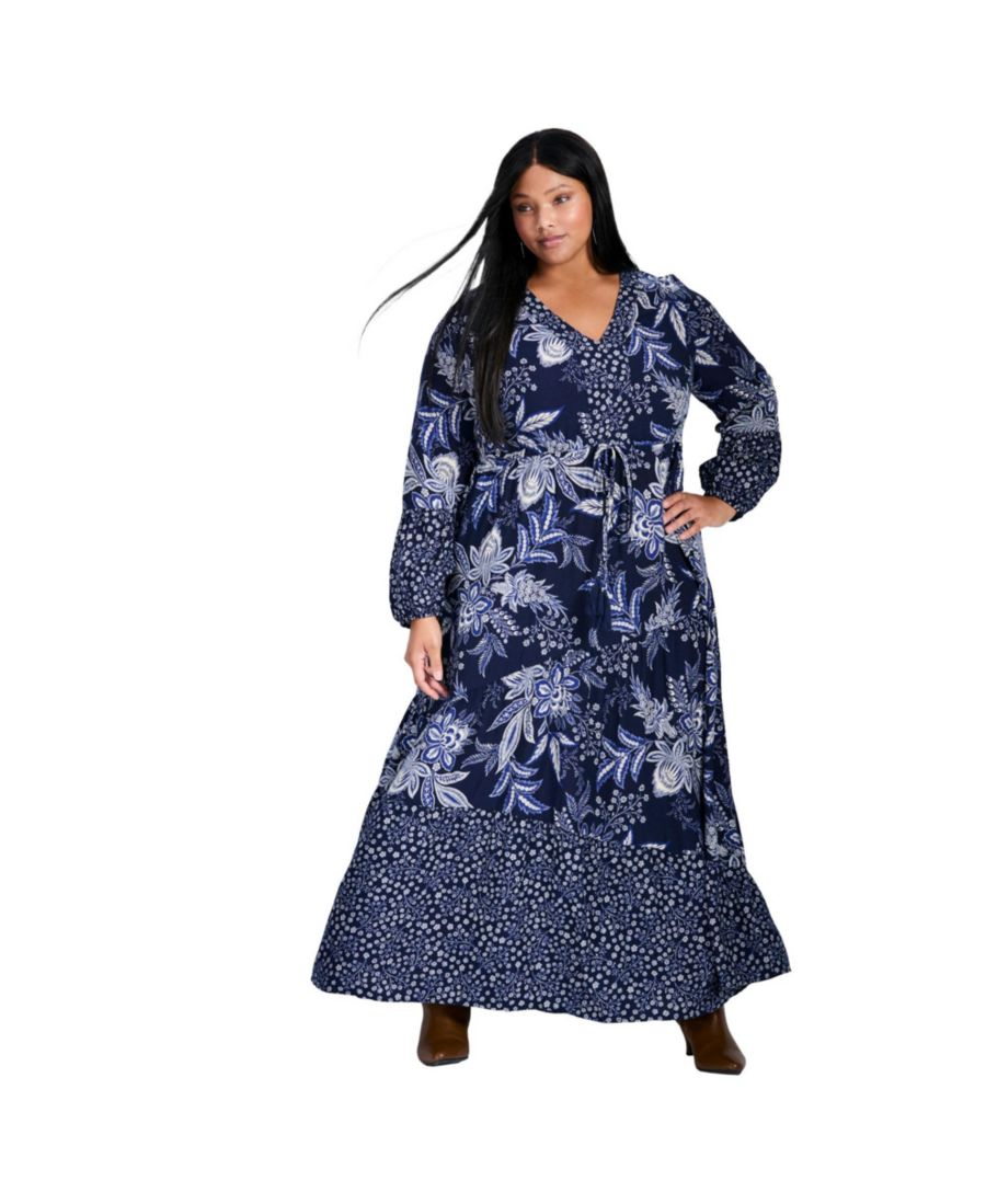 Женское длинное платье с цветочным узором и ярусными деталями AVENUE, Floral falls
Женское длинное платье с цветочным узором и ярусными деталями AVENUE, Floral falls