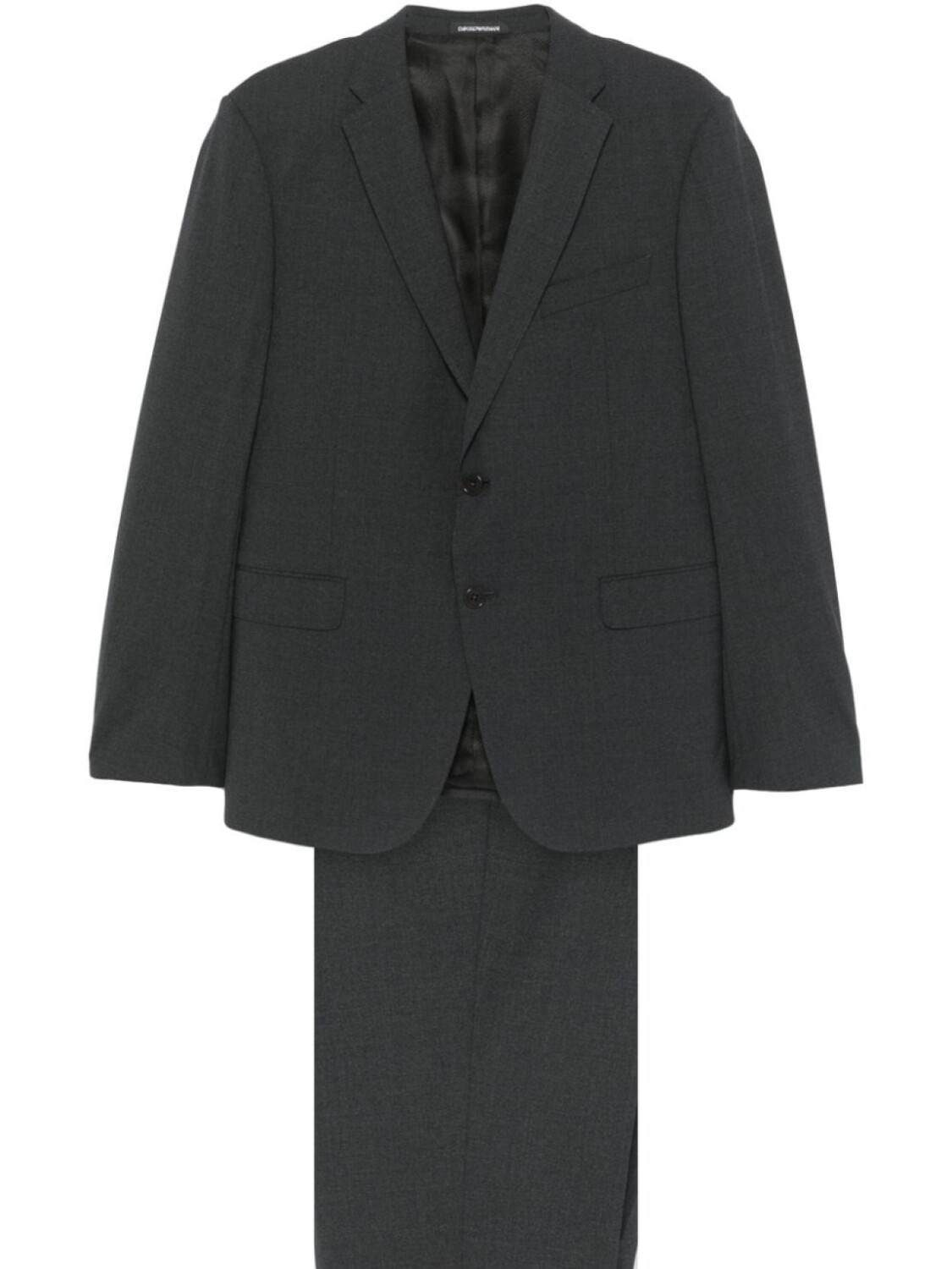Emporio Armani узкий костюм с однобортным пиджаком, серый 
Emporio Armani узкий костюм с однобортным пиджаком, серый