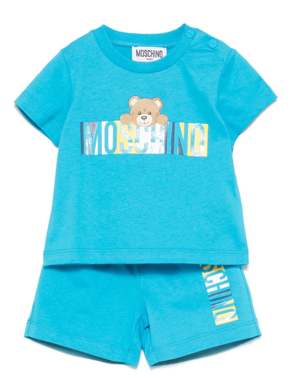 Комплект из топа и шортов с принтом Teddy Bear Moschino Kids, синий
Комплект из топа и шортов с принтом Teddy Bear Moschino Kids, синий