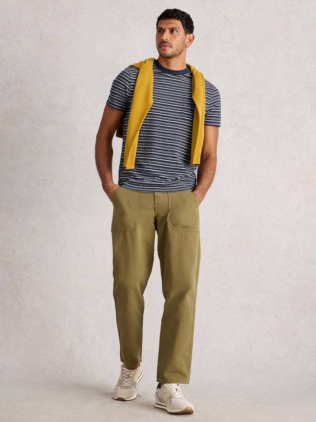 Хлопковая футболка с коротким рукавом Regular Fit в полоску White Stuff, Dark Navy
Хлопковая футболка с коротким рукавом Regular Fit в полоску White Stuff, Dark Navy