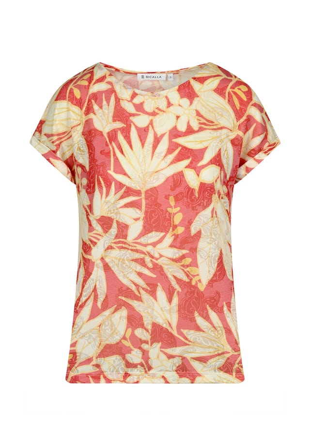 Рубашка с принтом в виде листьев и орнаментом в красном/песочном цвете Bicalla, мультиколор
Рубашка с принтом в виде листьев и орнаментом в красном/песочном цвете Bicalla, мультиколор