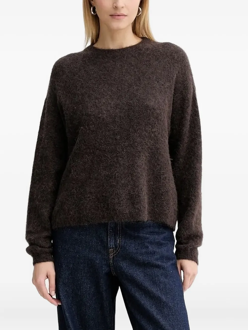 Свитер с круглым вырезом и начесом American Vintage, коричневый
Свитер с круглым вырезом и начесом American Vintage, коричневый