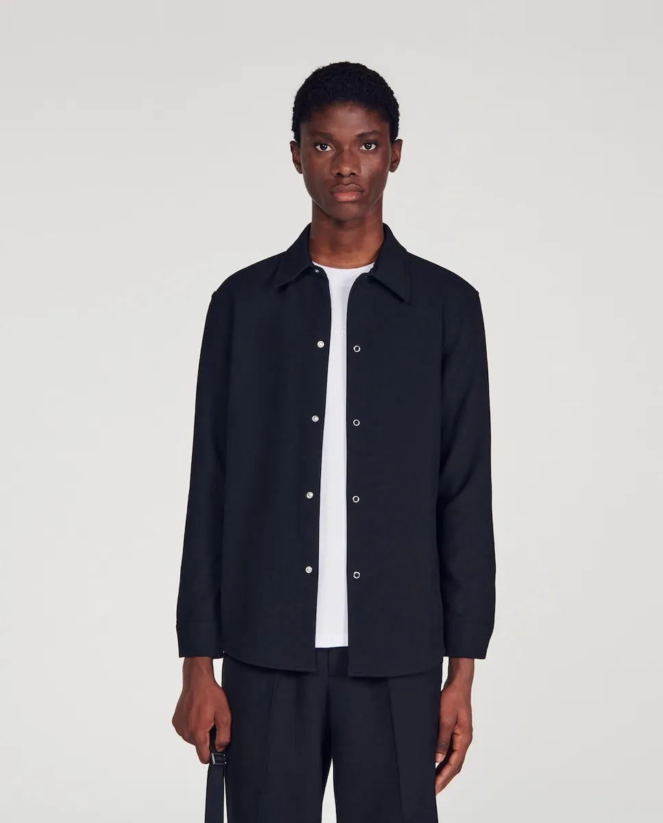 Мужская рубашка с длинным рукавом Sandro, черный 
Мужская рубашка с длинным рукавом Sandro, черный