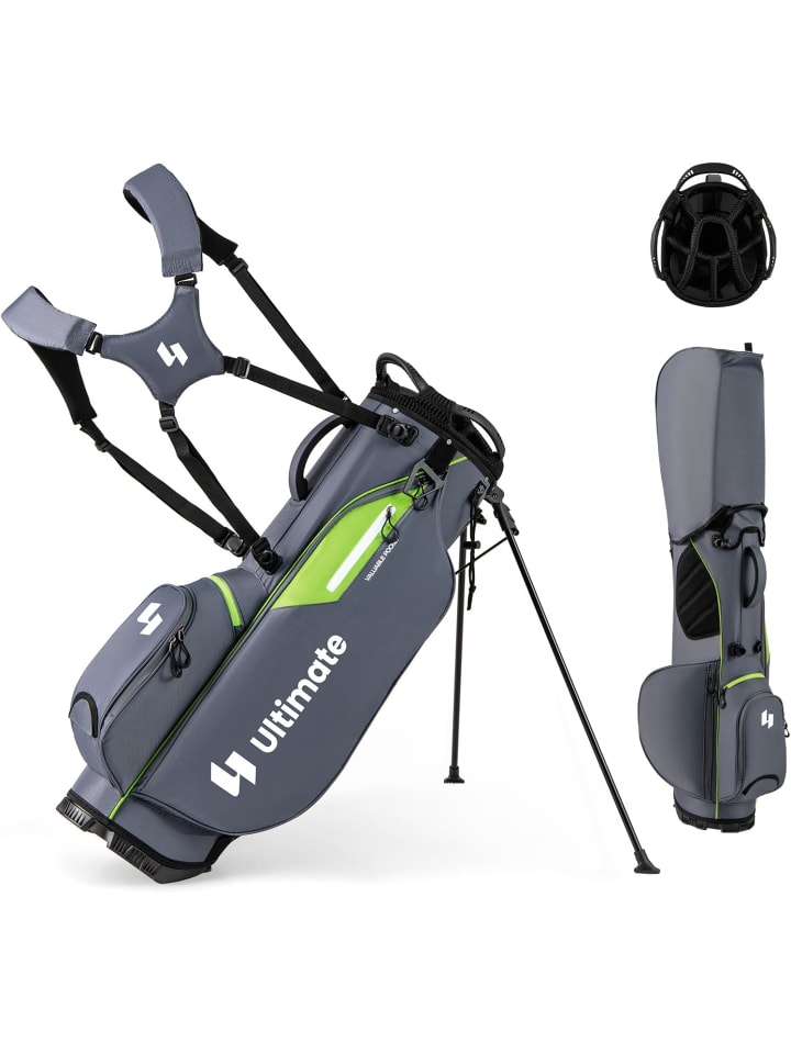 COSTWAY Сумка для гольфа на подставке с 8 отделениями и дождевым чехлом, серого цвета
COSTWAY Сумка для гольфа на подставке с 8 отделениями и дождевым чехлом, серого цвета