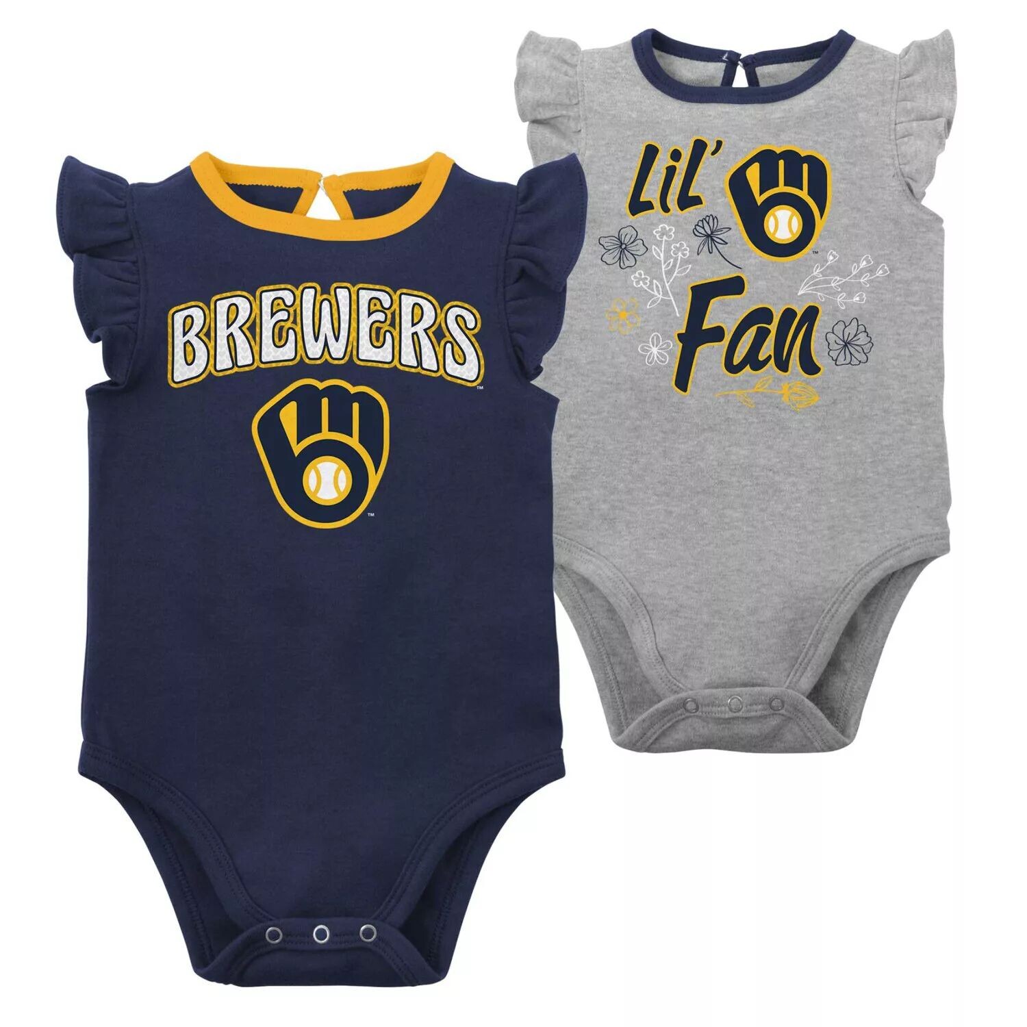 Комплект из двух боди для младенцев Темно-синий/Хезер-Серый Milwaukee Brewers Little Fan Outerstuff
Комплект из двух боди для младенцев Темно-синий/Хезер-Серый Milwaukee Brewers Little Fan Outerstuff