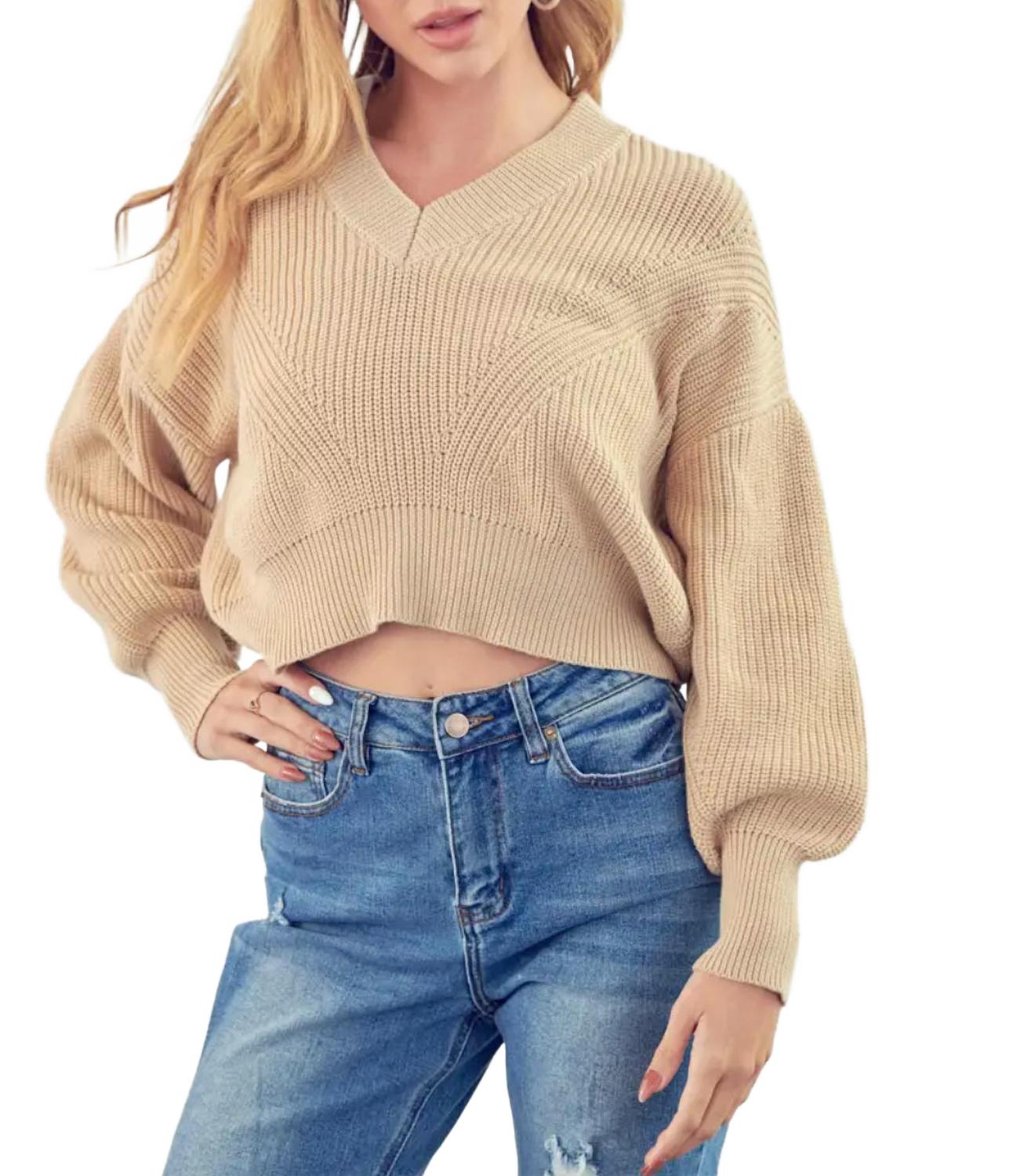 Укороченный вязаный свитер с рубчиком в теплом оттенке таупе &merci, Warm Taupe
Укороченный вязаный свитер с рубчиком в теплом оттенке таупе &merci, Warm Taupe