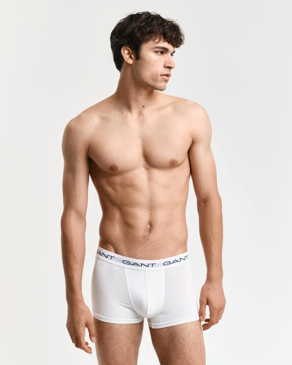 Упаковка из трех мужских хлопковых трусов-боксеров облегающего кроя Gant, белый 
Упаковка из трех мужских хлопковых трусов-боксеров облегающего кроя Gant, белый