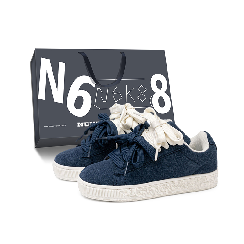 N6K8 Антискользящие износостойкие низкие скейтерские кроссовки унисекс - темно-синие, цвет Dark Blue 
N6K8 Антискользящие износостойкие низкие скейтерские кроссовки унисекс - темно-синие, цвет Dark Blue