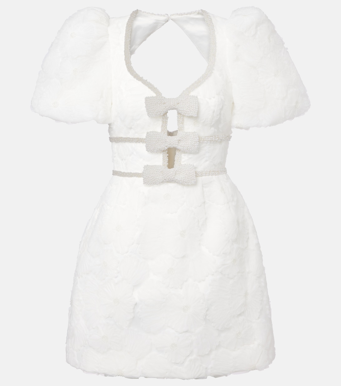 Мини-платье Delilah с бантами и декоративными деталями Rebecca Vallance, слоновая кость 
Мини-платье Delilah с бантами и декоративными деталями Rebecca Vallance, слоновая кость