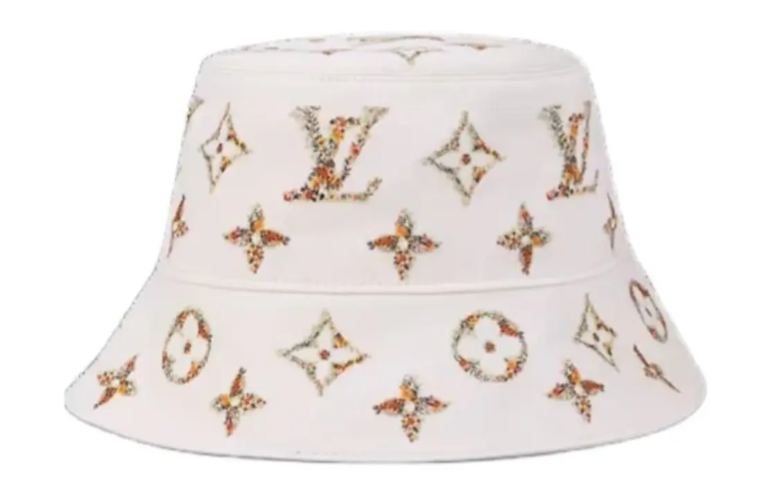 Панама женская Louis Vuitton, белый / золотой 
Панама женская Louis Vuitton, белый / золотой