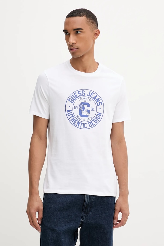 Хлопковая футболка Guess Jeans, белый
Хлопковая футболка Guess Jeans, белый