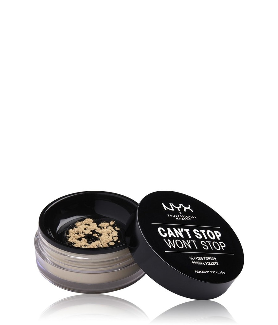 Фиксирующая пудра NYX Professional Makeup Can't Stop Won't Stop Setting Powder, Nr. 02 - Light Medium, 6g
Фиксирующая пудра NYX Professional Makeup Can't Stop Won't Stop Setting Powder, Nr. 02 - Light Medium, 6g