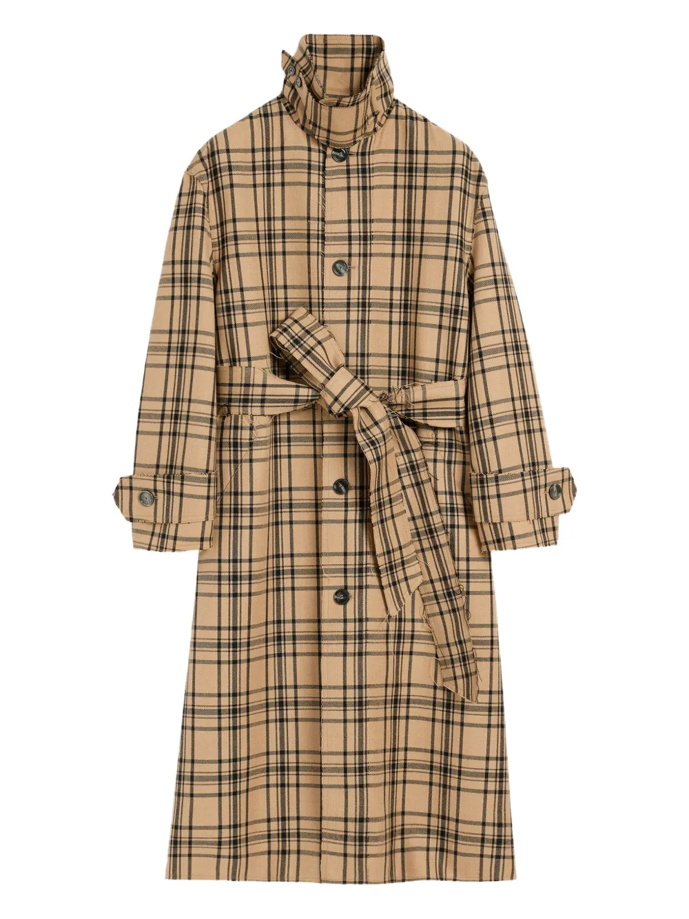 Пальто в клетку с поясом Ami Paris, коричневый
Пальто в клетку с поясом Ami Paris, коричневый